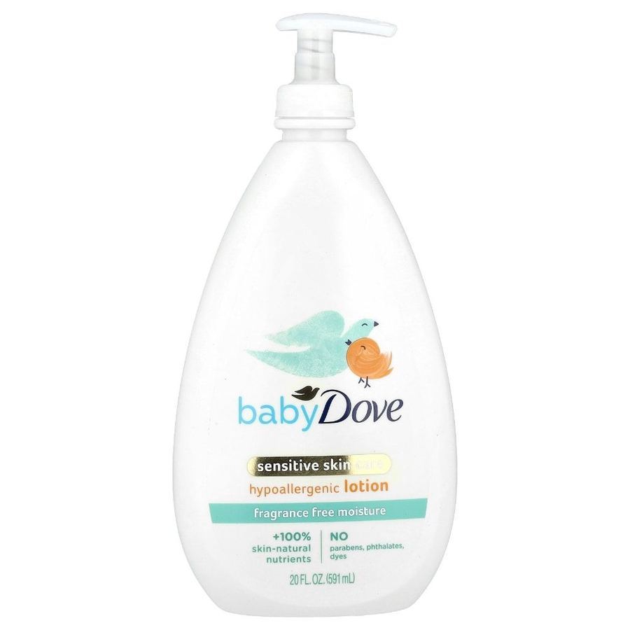 Verified package image for Baby Dove Sensitive Moisture Fragrance-Free Baby Lotion, 20 fl oz